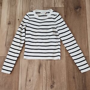 Happily Grey Striped Long Sleeve Top
